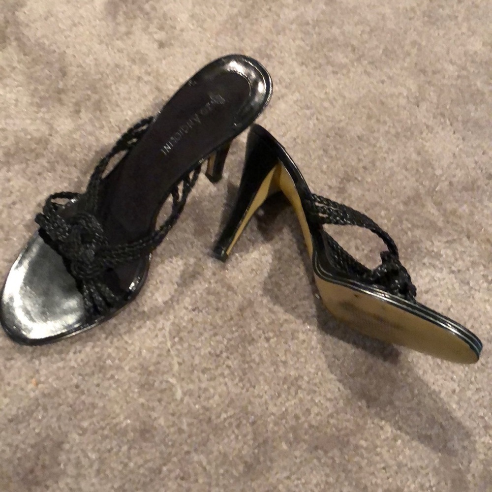Enzo Angiolini black strappy heels Sz 6